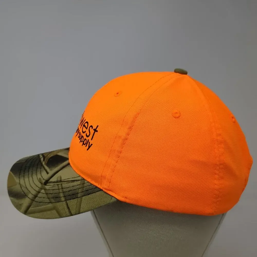 Midwest Veterinary Supply Baseball Cap Orange One Size Camo Hat Strapback UPF